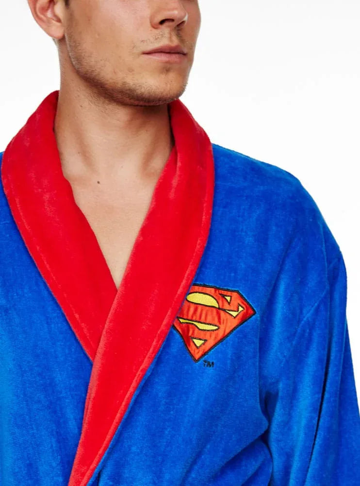DC Comics Fleece Badrock Superman - Högkvalitativ och Officiellt Licensierad Groovy