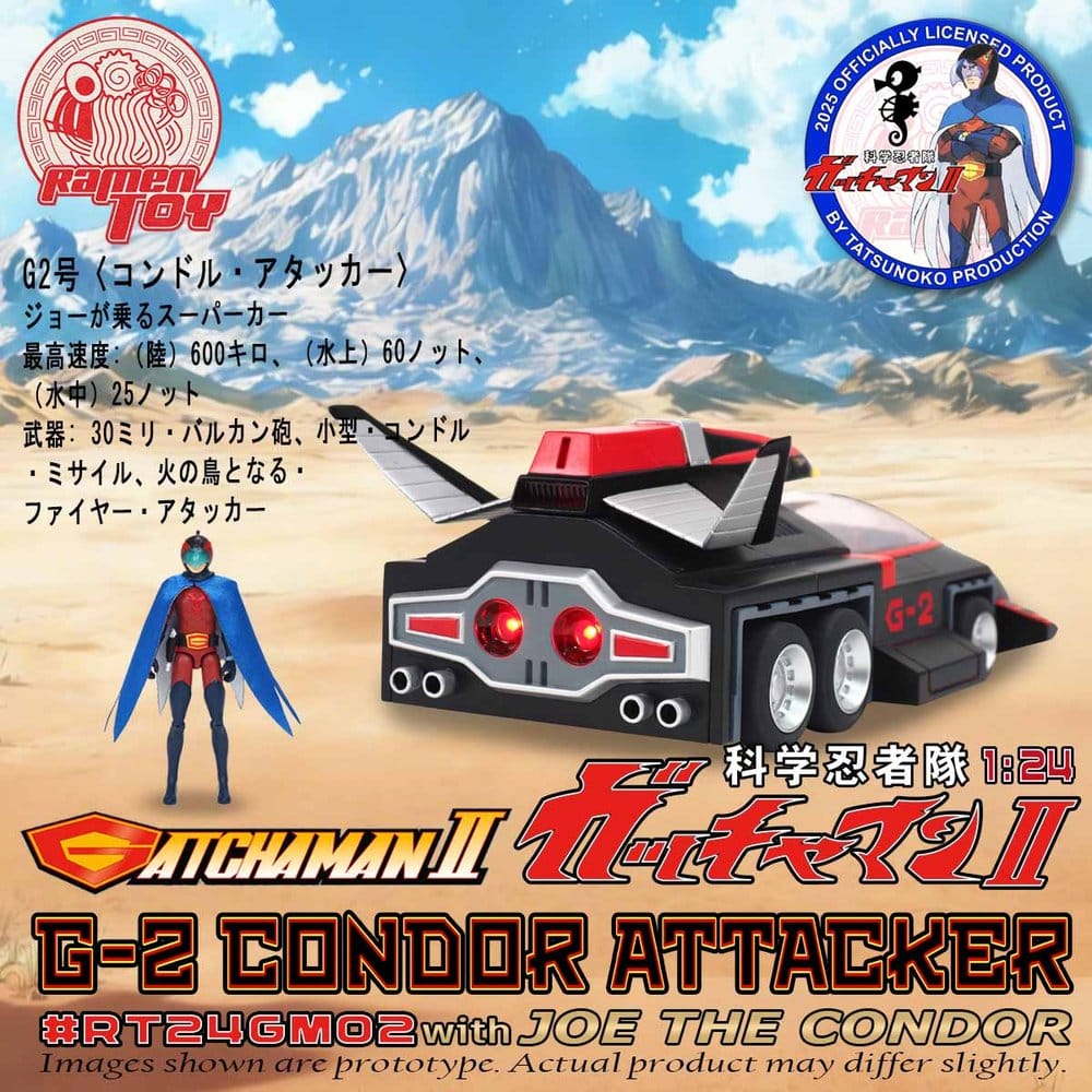 Gatchaman II Action Figur 1:24 Scale G-2 Condor Attacker with Joe the Condor