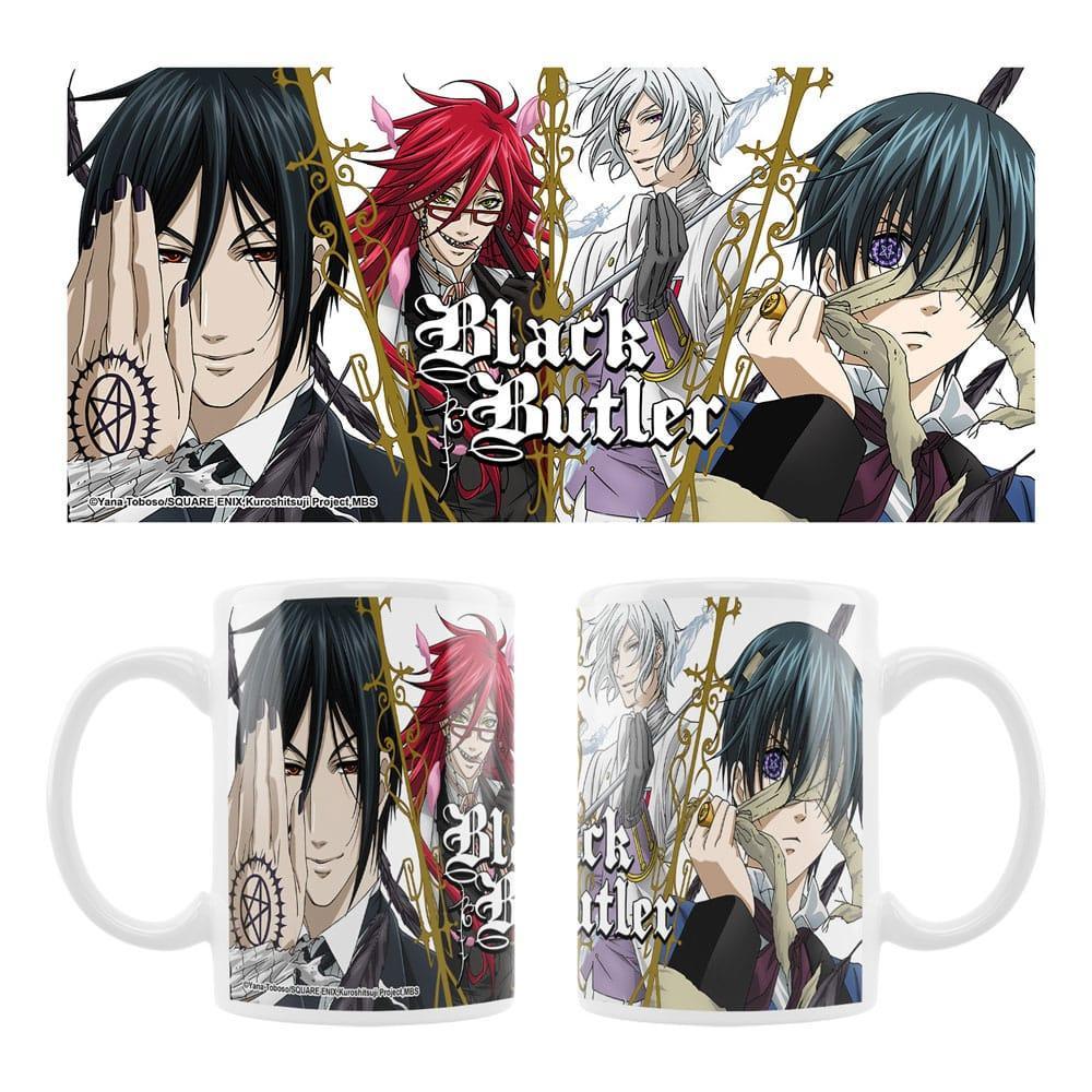 Black Butler Keramisk Muggar Sebastian, Grell, Ash, Ciel Sakami Merchandise