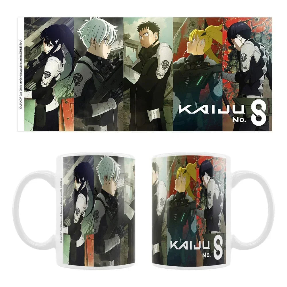 Kaiju No. 8 Keramikkopp med Mina, Reno, Kafka, Kikoru och Hoshina Sakami Merchandise