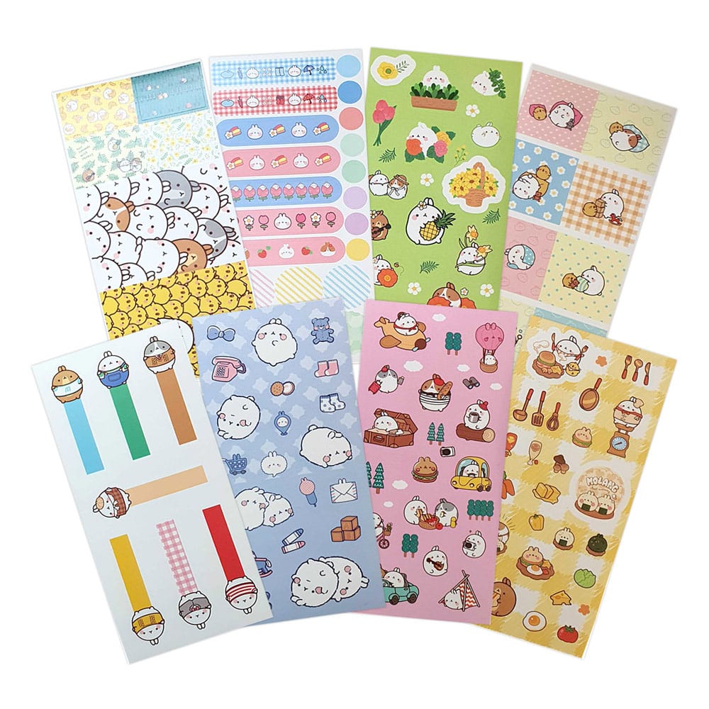 Molang Sticker Pack Happy Days - Klistermärken för Lyckliga Dagar Sakami Merchandise