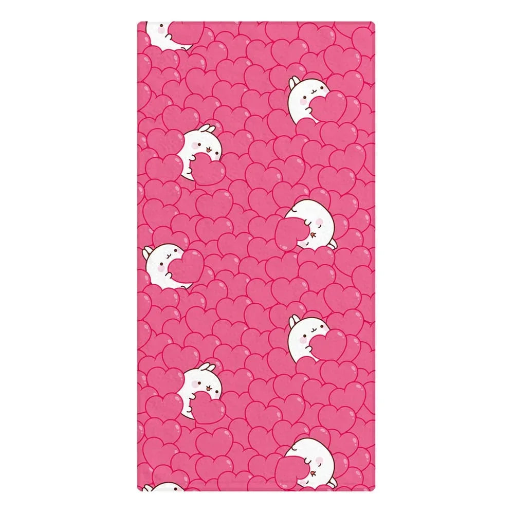 Molang Handduk Hjärtan 150 x 75 cm Sakami Merchandise