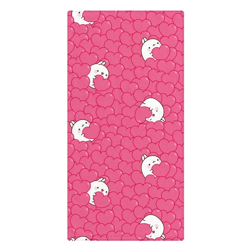 Molang Handduk Hjärtan 35 x 75 cm Sakami Merchandise