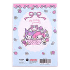 Sanrio Anteckningsblock Kuromi & My Melody Pastel Flower Holographic Checkered Sakami Merchandise