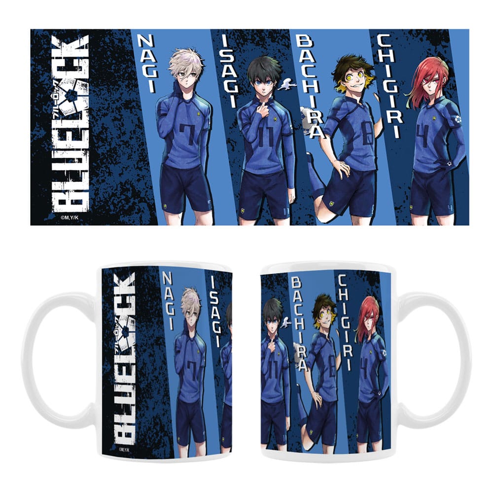 Blue Lock Keramikkopp Nagi, Isagi, Bachira & Chigiri - Officiell Licensierad Produkt Sakami Merchandise