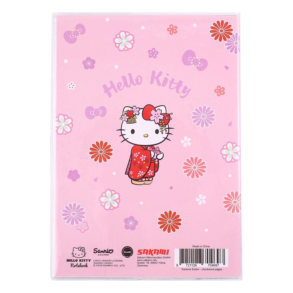 Sanrio Anteckningsblock Hello Kitty Kimono Holographic Checkered Sakami Merchandise