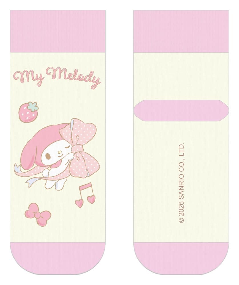 Sanrio Strumpor My Melody Big Ribbon Kort 36-40