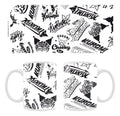 Sanrio-mugg med Kuromi och gatulogotyper