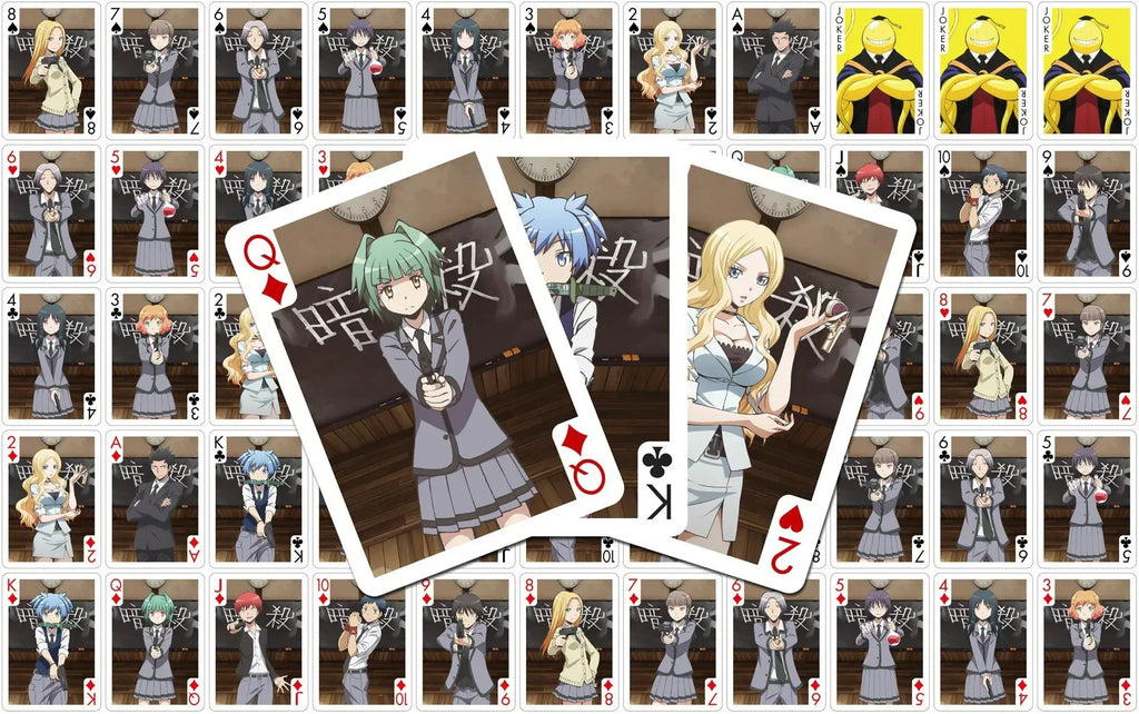 Assassination Classroom Spelkort med Karaktärer – 54 Unika Kort Sakami Merchandise