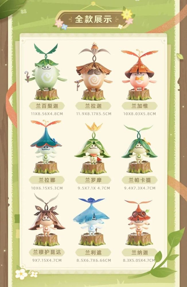 Genshin Impact Blind Box Mini Figures Aranara Series Display (9) Sakami Merchandise