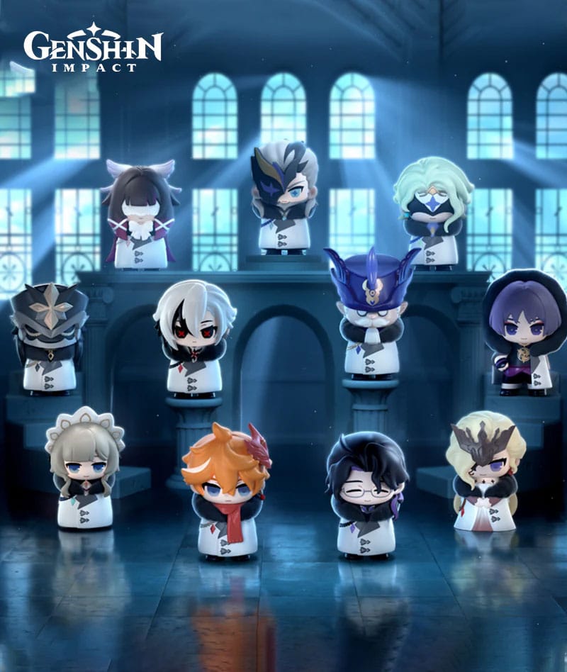 Genshin Impact Mini Figures Fatui Harbingers Chibi Design 7 cm Blind Box Display (9) Sakami Merchandise