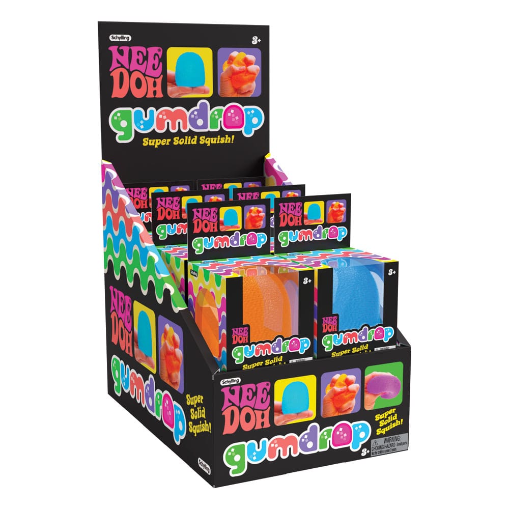 NeeDoh Squeeze Figures Gumdrop Display (6) Schylling