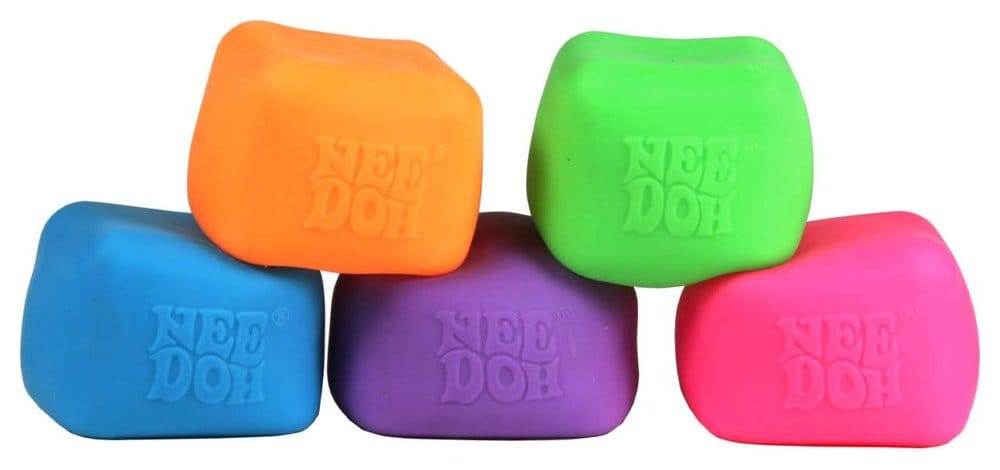 NeeDoh Nice Cube GLOW (Självlysande i mörkret) 5 cm Display (12)