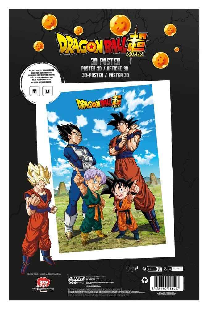 Dragon Ball Super 3D Affisch Striden mellan Gudarna Goku Vegeta Familj 38 x 58 cm