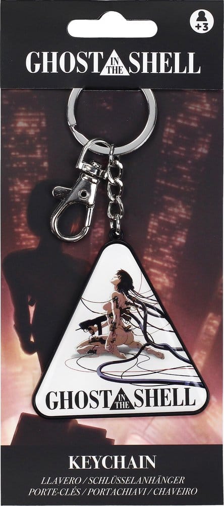 Ghost in the Shell Metallnyckelring med Motoko i vilande pose 14 cm