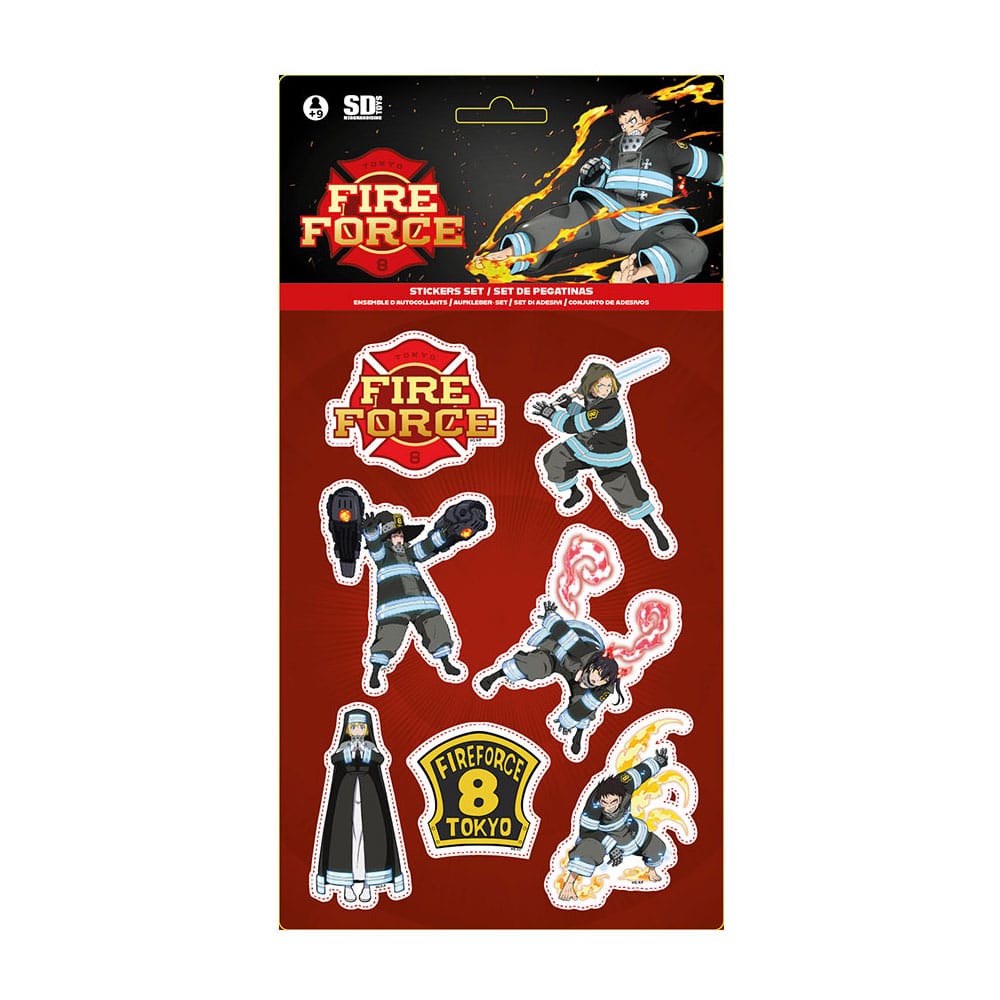 Fire Force Deluxe Sticker Set – Officiellt Licensierad Klistermärkesuppsättning SD Toys