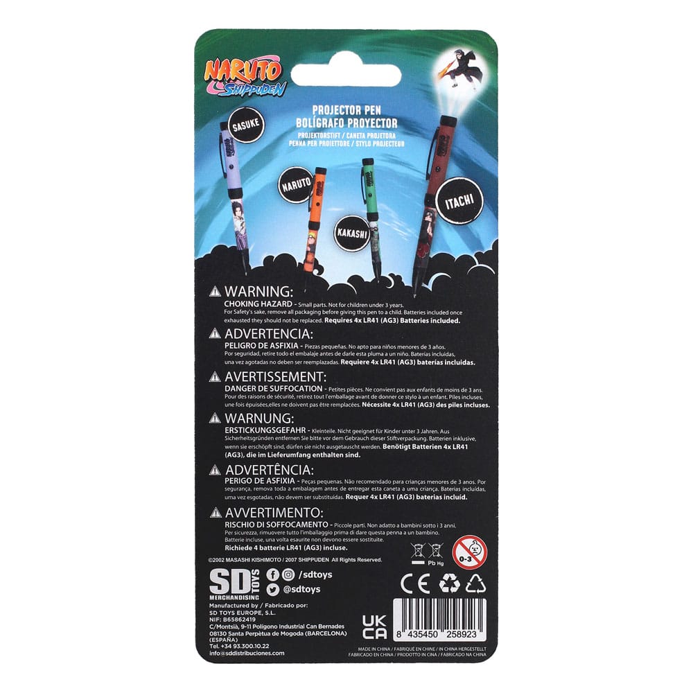 Naruto Shippuden Pen med Ljusprojektor Itachi SD Toys