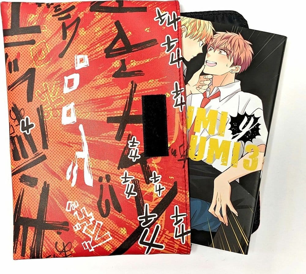 Manganfläkt Uchiwa med Kanji-motiv, 24 cm