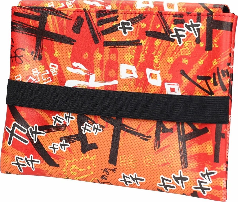 Manganfläkt Uchiwa med Kanji-motiv, 24 cm