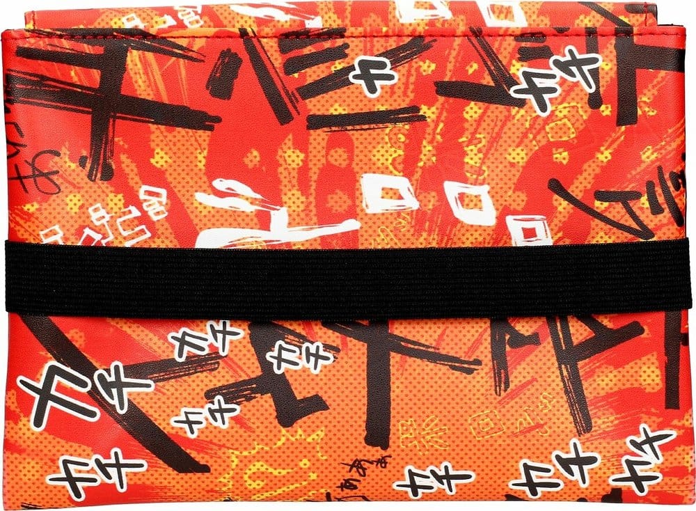 Manganfläkt Uchiwa med Kanji-motiv, 24 cm