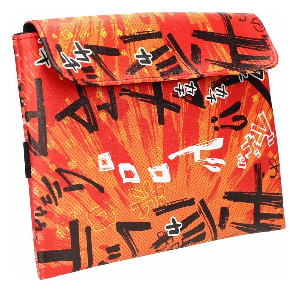 Manganfläkt Uchiwa med Kanji-motiv, 24 cm