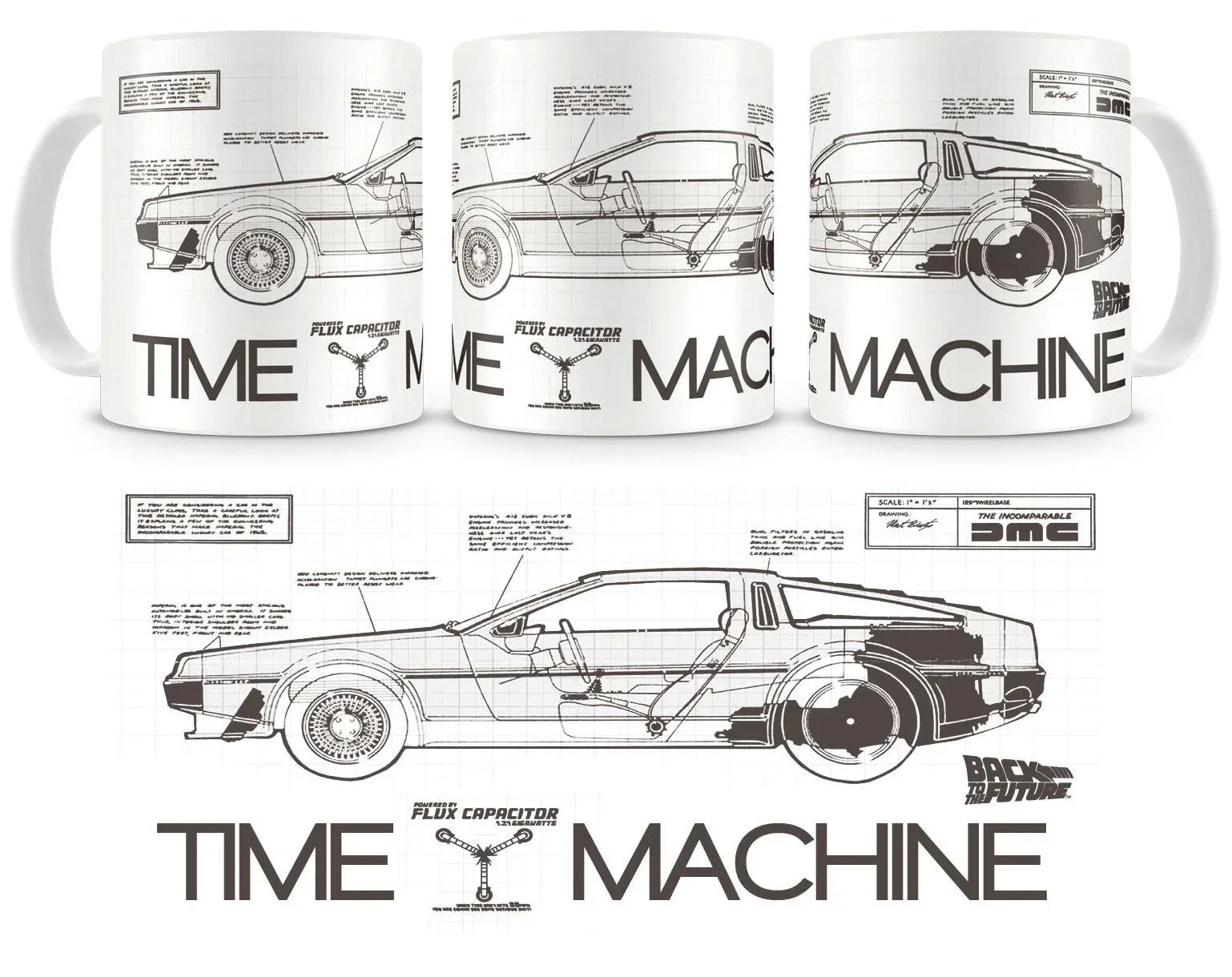 Back to the Future Mug Time Machine - Officiell Keramisk Mugg SD Toys