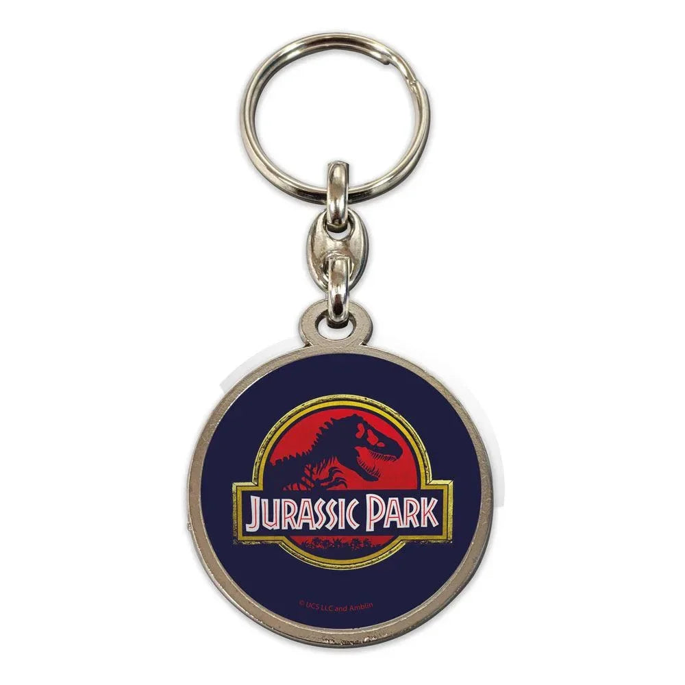 Jurassic Park Metal Keychain - Movie Logo