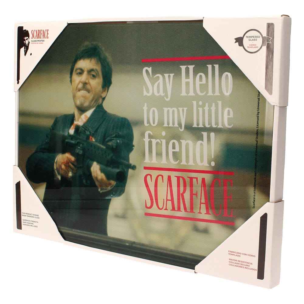Scarface Glasposter Säg Hej 40 x 30 cm