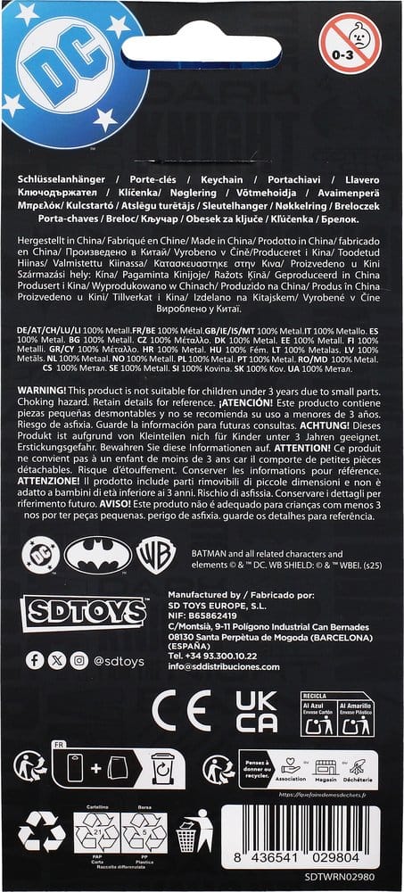 Batman Metal Key Ring Logo