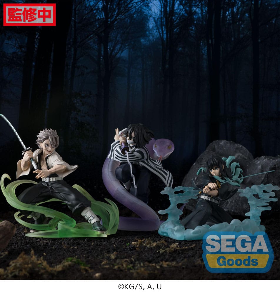 Demon Slayer: Kimetsu no Yaiba Xross Link Anime PVC Figur Obanai Iguro Hashira Training Arc 14 cm Sega