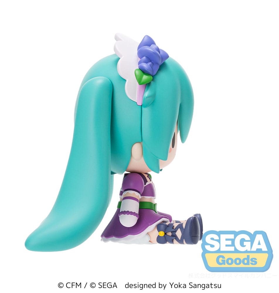 Character Vocal Series 01: Hatsune Miku Fuwa Petit Chibi Figur – Sparkly Purple 8 cm Sega