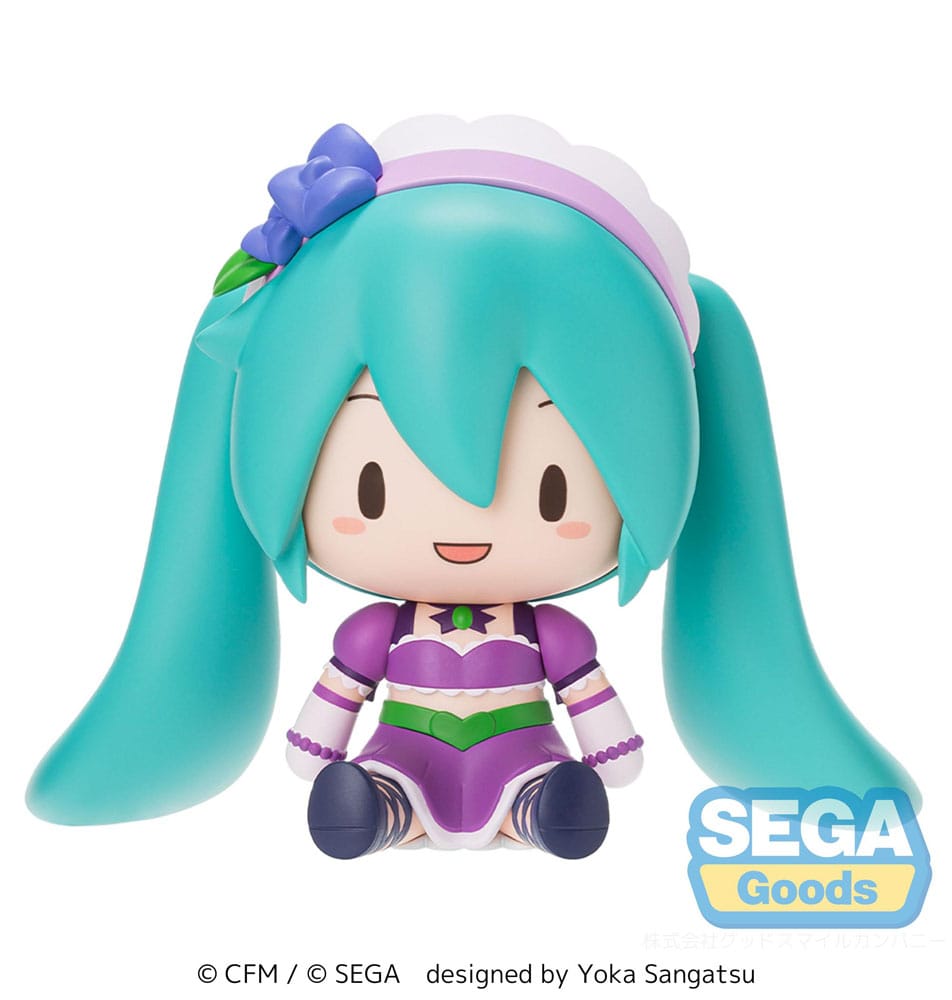 Character Vocal Series 01: Hatsune Miku Fuwa Petit Chibi Figur – Sparkly Purple 8 cm Sega