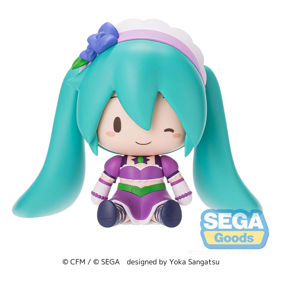 Character Vocal Series 01: Hatsune Miku Fuwa Petit Chibi Figur – Sparkly Purple 8 cm Sega