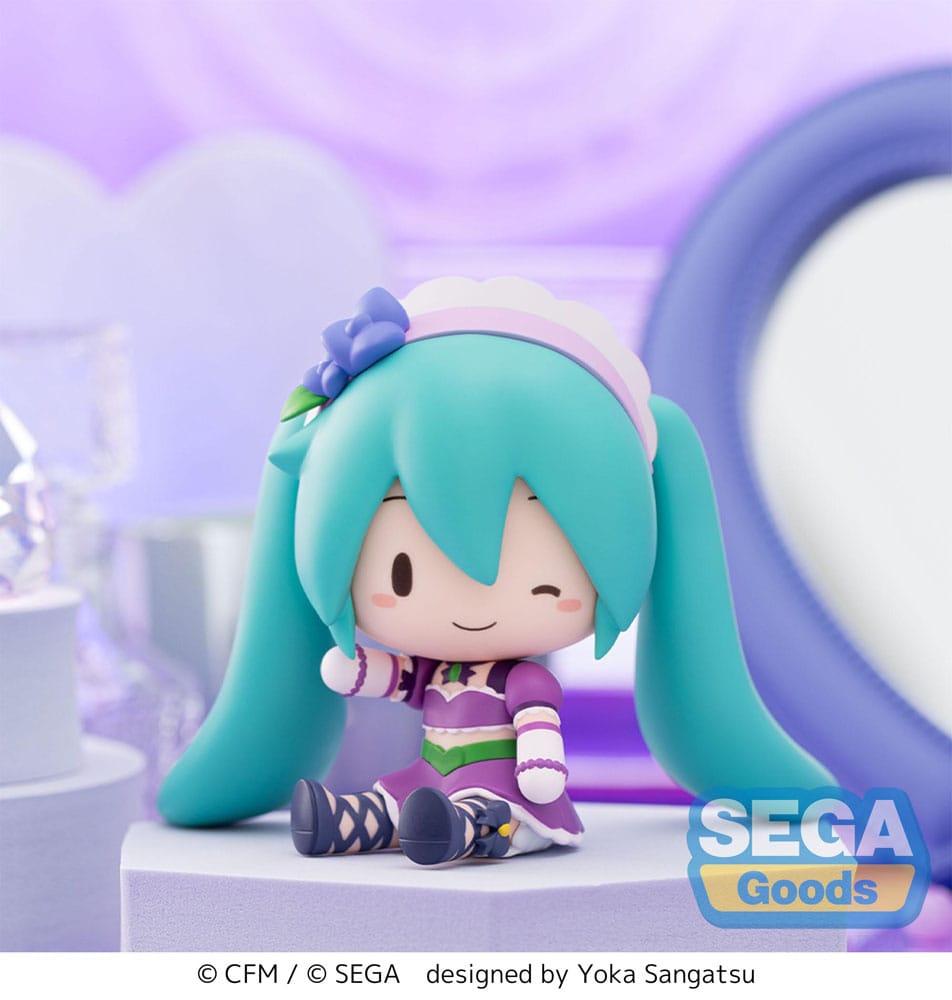 Character Vocal Series 01: Hatsune Miku Fuwa Petit Chibi Figur – Sparkly Purple 8 cm Sega