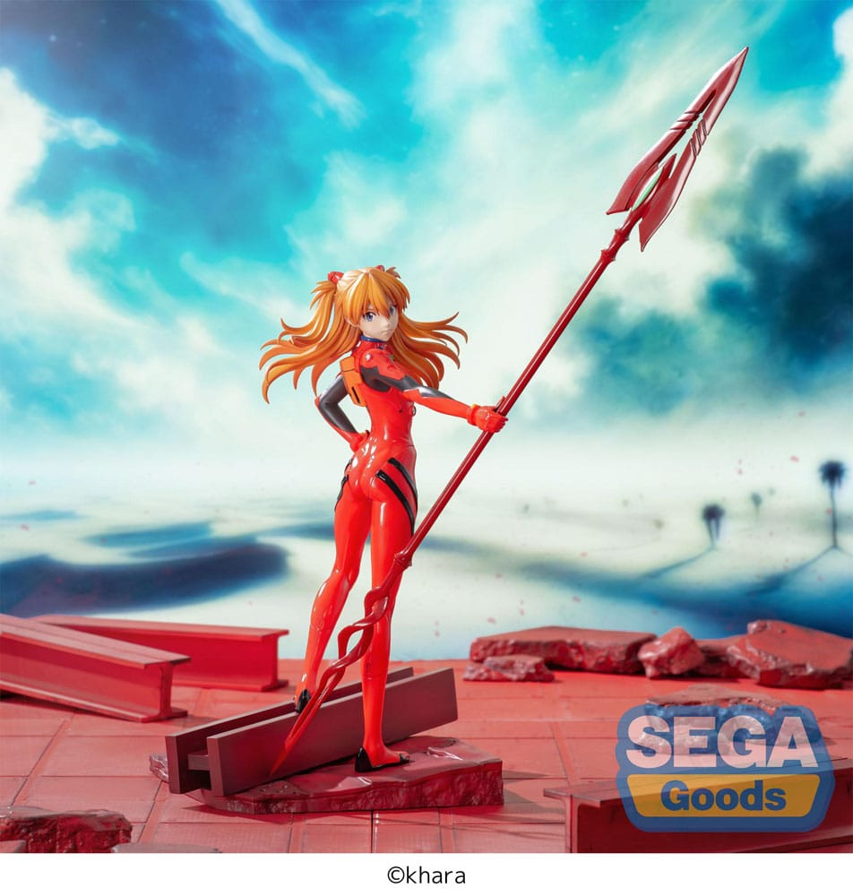Evangelion: 3.0+1.0 Thrice Upon a Time Luminasta PVC Figur Asuka Shikinami Langley x Spear of Longinus 20 cm Sega