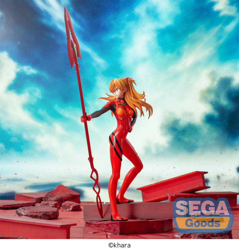 Evangelion: 3.0+1.0 Thrice Upon a Time Luminasta PVC Figur Asuka Shikinami Langley x Spear of Longinus 20 cm Sega