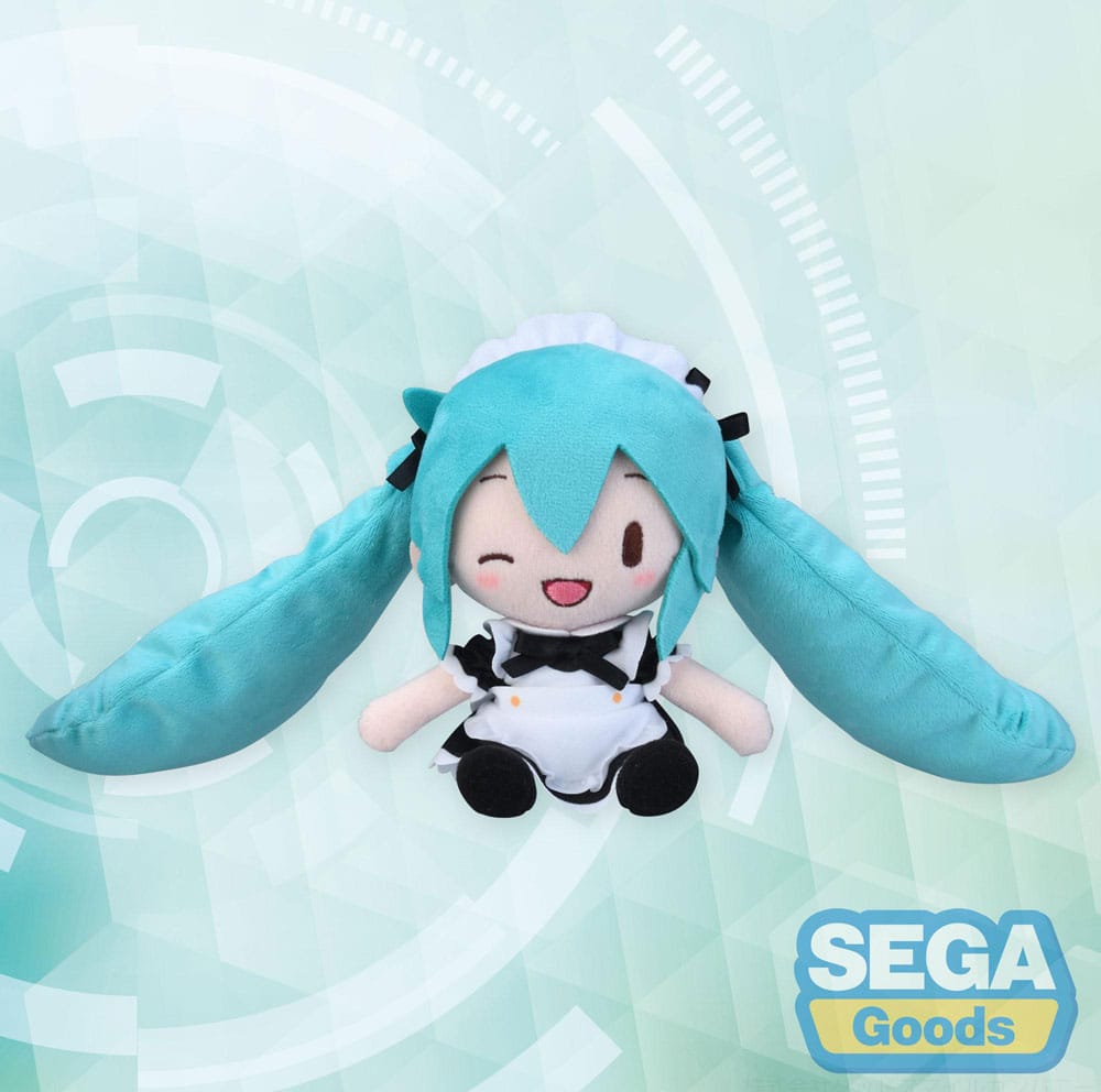 Hatsune Miku Project Diva Arcade Fuwa Petit Mini gosedjur Miku Maid Ver. (EX) 16 cm Sega