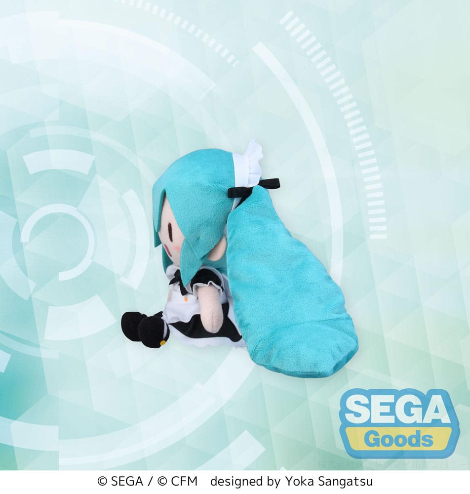 Hatsune Miku Project Diva Arcade Fuwa Petit Mini gosedjur Miku Maid Ver. (EX) 16 cm Sega