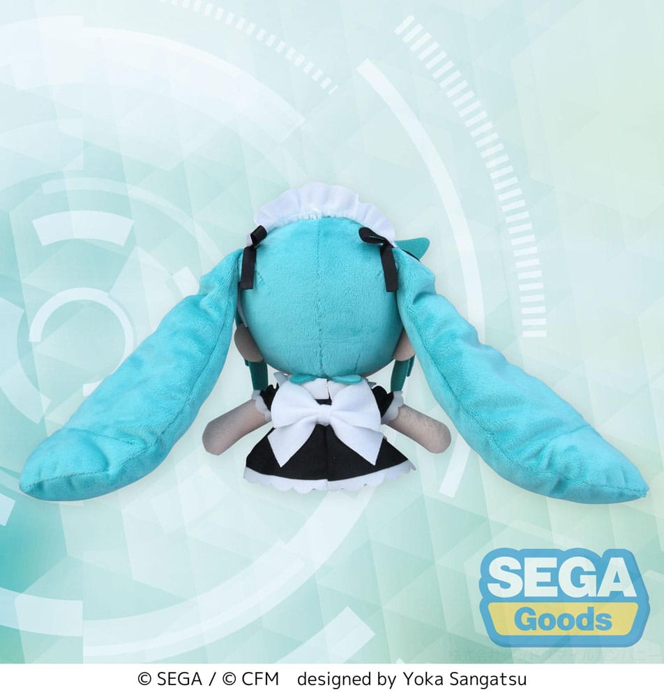 Hatsune Miku Project Diva Arcade Fuwa Petit Mini gosedjur Miku Maid Ver. (EX) 16 cm Sega