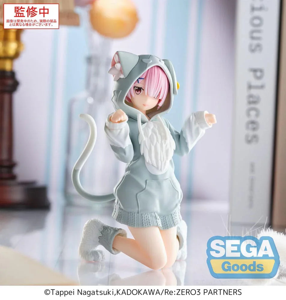 Re:Zero Starting Life in Another World Yumemirize PVC Figur Ram Mofumofu Pack 11 cm Sega