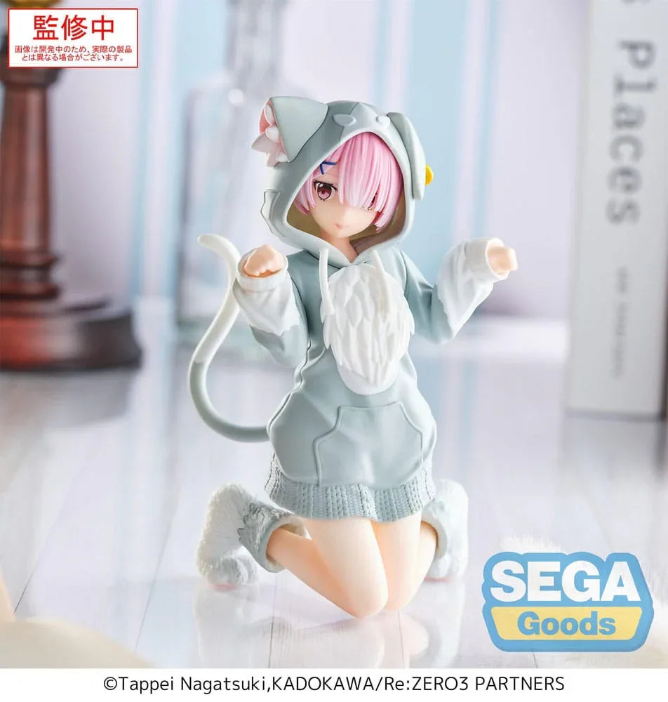 Re:Zero Starting Life in Another World Yumemirize PVC Figur Ram Mofumofu Pack 11 cm Sega