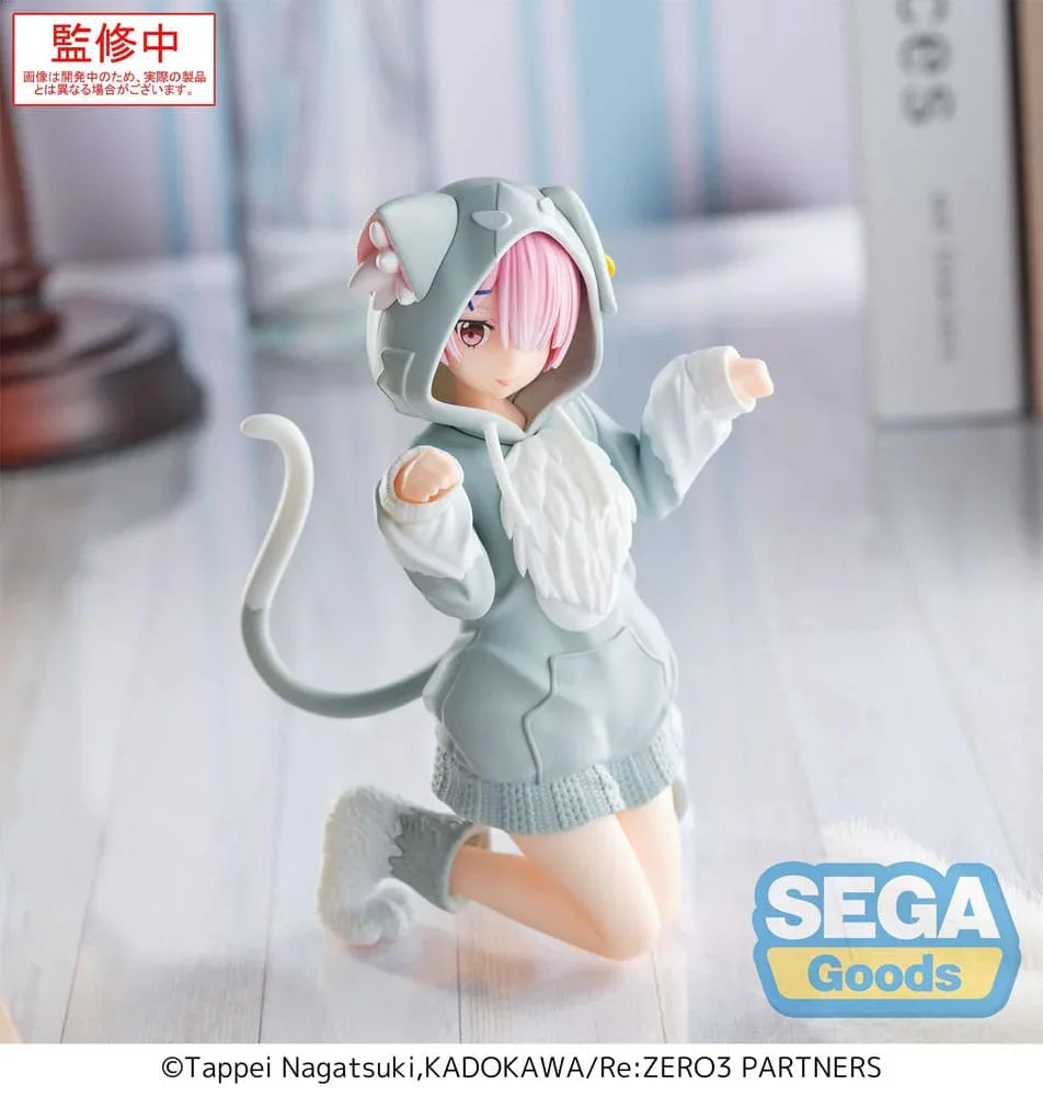 Re:Zero Starting Life in Another World Yumemirize PVC Figur Ram Mofumofu Pack 11 cm Sega