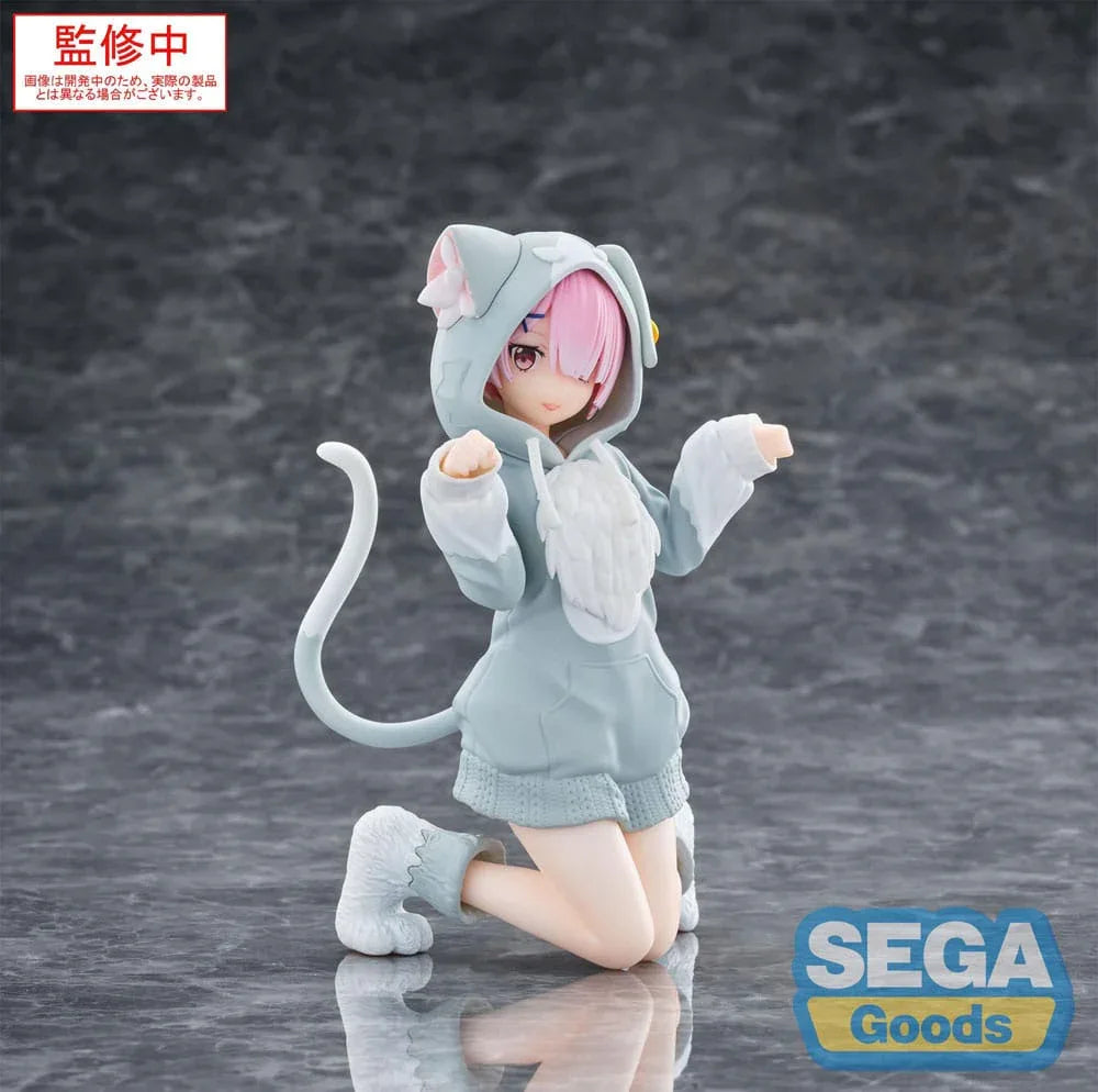 Re:Zero Starting Life in Another World Yumemirize PVC Figur Ram Mofumofu Pack 11 cm Sega