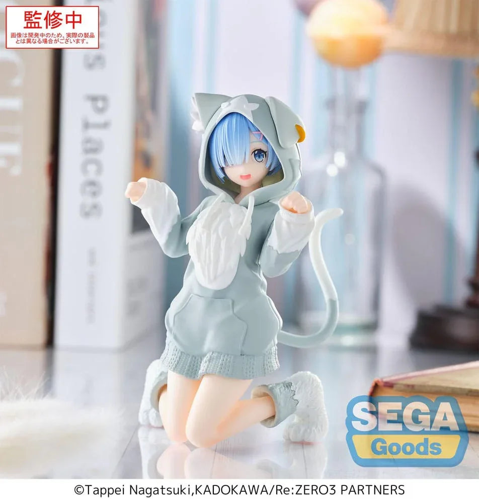 Re:Zero Starting Life in Another World Yumemirize PVC Figur Rem Mofumofu Pack 11 cm Sega