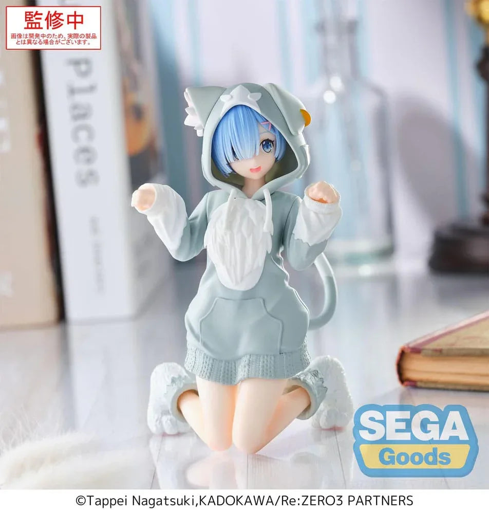 Re:Zero Starting Life in Another World Yumemirize PVC Figur Rem Mofumofu Pack 11 cm Sega