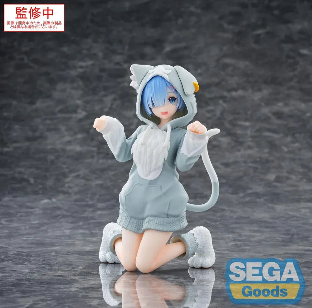 Re:Zero Starting Life in Another World Yumemirize PVC Figur Rem Mofumofu Pack 11 cm Sega