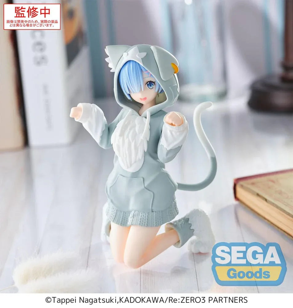 Re:Zero Starting Life in Another World Yumemirize PVC Figur Rem Mofumofu Pack 11 cm Sega