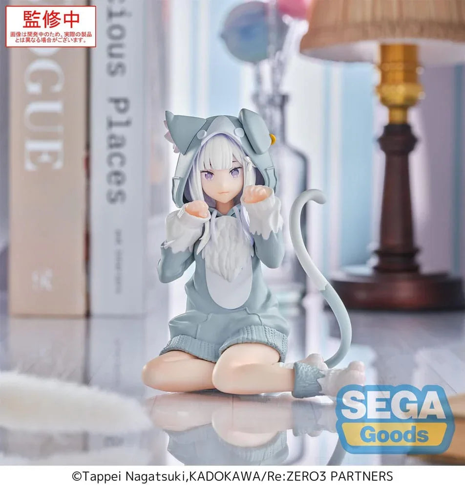 Re:Zero Starting Life in Another World Yumemirize PVC Figur Emilia Mofumofu Pack 11 cm Sega