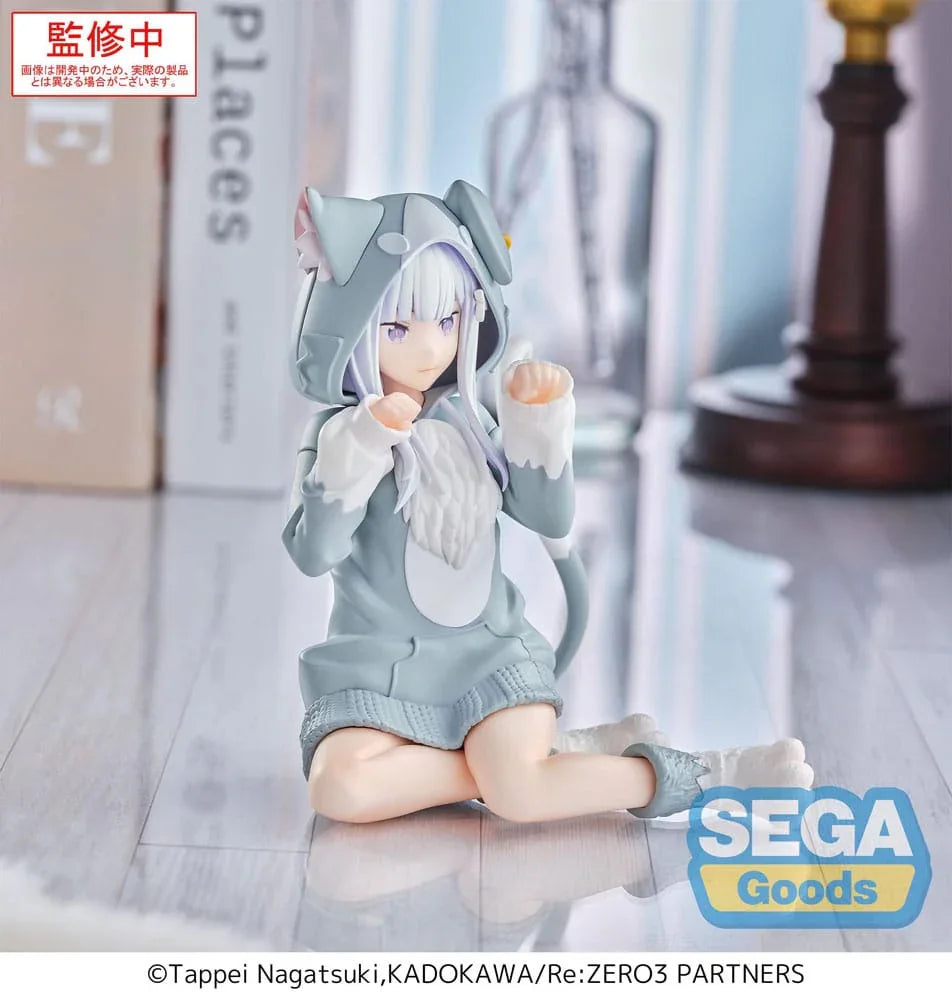 Re:Zero Starting Life in Another World Yumemirize PVC Figur Emilia Mofumofu Pack 11 cm Sega
