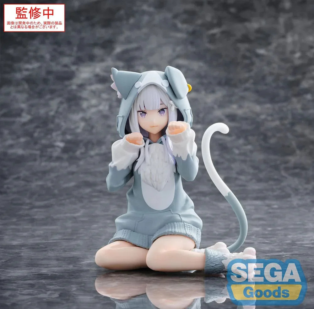 Re:Zero Starting Life in Another World Yumemirize PVC Figur Emilia Mofumofu Pack 11 cm Sega